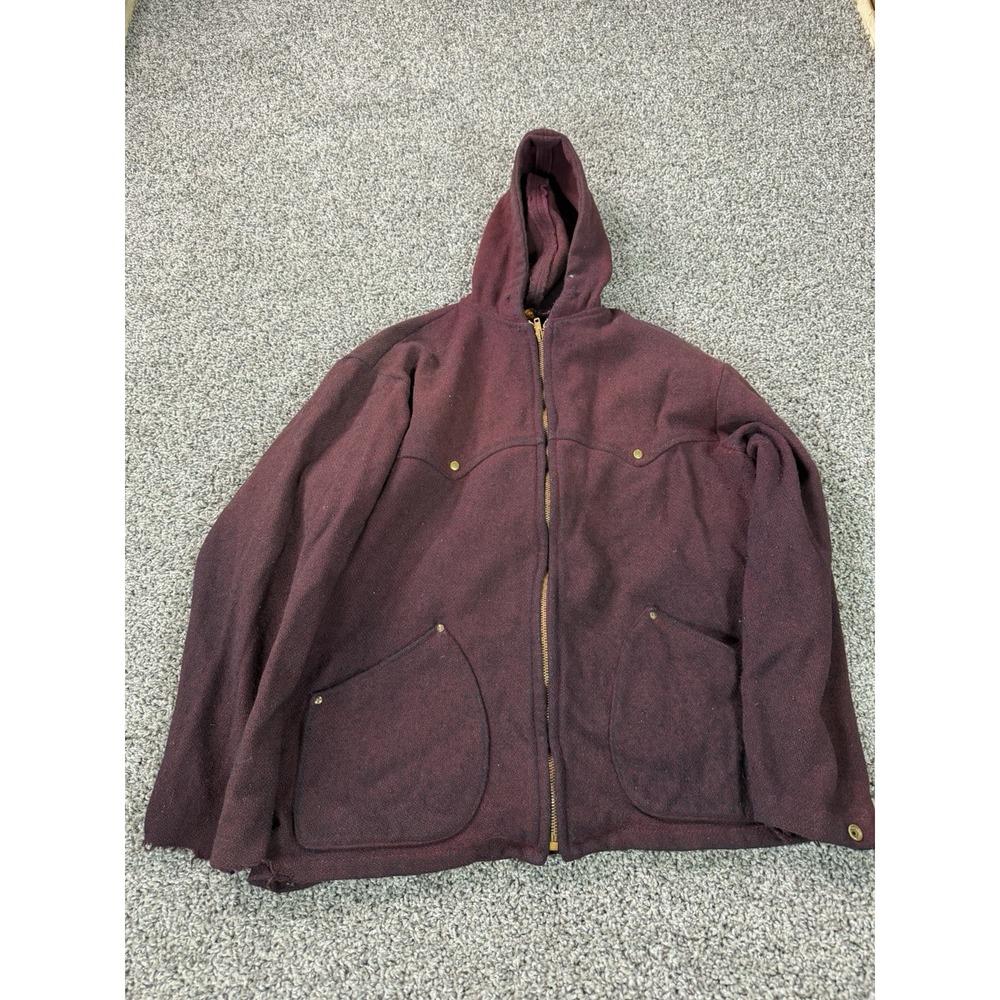 Vintage 60s Mcgregor Full Zip Hoodie Men's Size Large Red